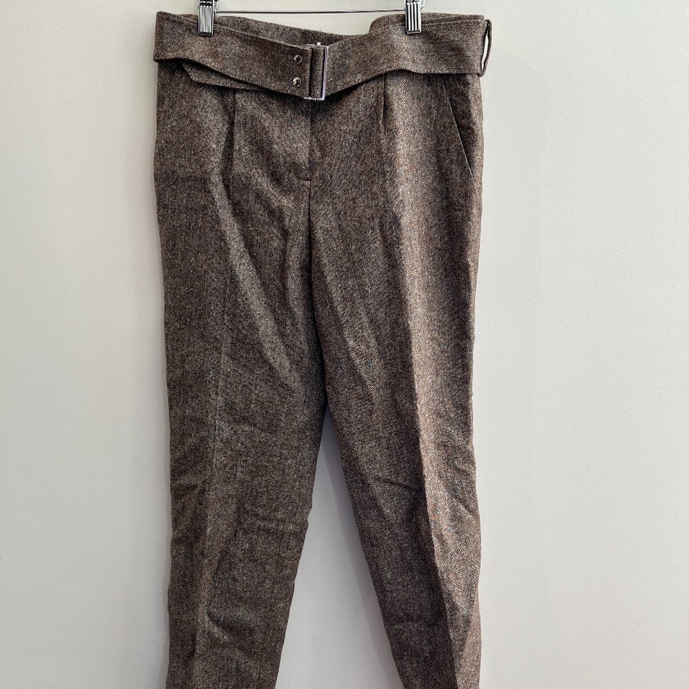 Louis Vuitton Paris Vintage Laine Wool Belted Women's Pants